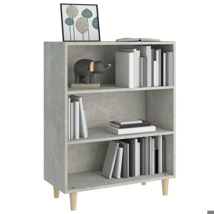 Commode intérieur - Gris - Buffet Armoire base - Gris béton 69 5x32 5x90 cm - Bois dingénierie LL1212