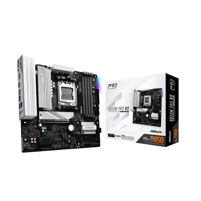 Carte mère - ASRock - AM5 B850M PRO RS - 256 Go RAM - 4 emplacements - PCI Express 4.0