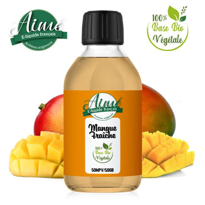 elfbar nachfüll pod läuft aus E-liquide Aimé bio Mangue fraiche 200 ml + 10 boosters de nicotine