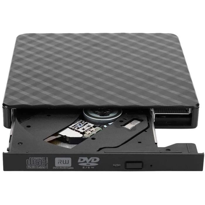 Lecteur de disque dur externe USB CD DVD Lecteur de CD Lecteur optique pour  PC portable - Cdiscount Informatique