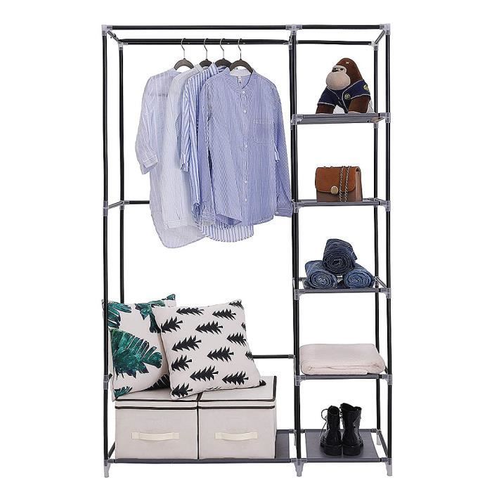 Armoire à chaussures étagère à chaussures en tissu non tissé noir - Haute qualité - 172 * 105 * 43cm