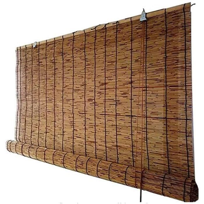 Store En Roseau Naturel Avec Levage - Imperméable Pour Extérieur/Intérieur - Taille Personnalisable