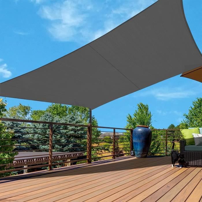 Voiles D'Ombrage Triangulaire, 3.6x 3.6 X 3.6 M, Polyester Résistant