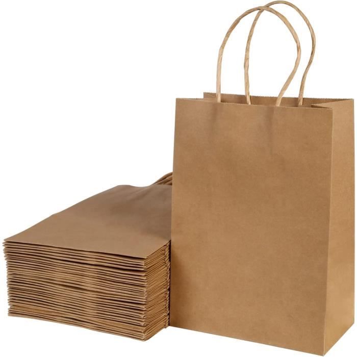 Gcardist Pack Of 32 Kraft Bags With Handles 21 X 15 X 8 Cm Small Gift - View #13