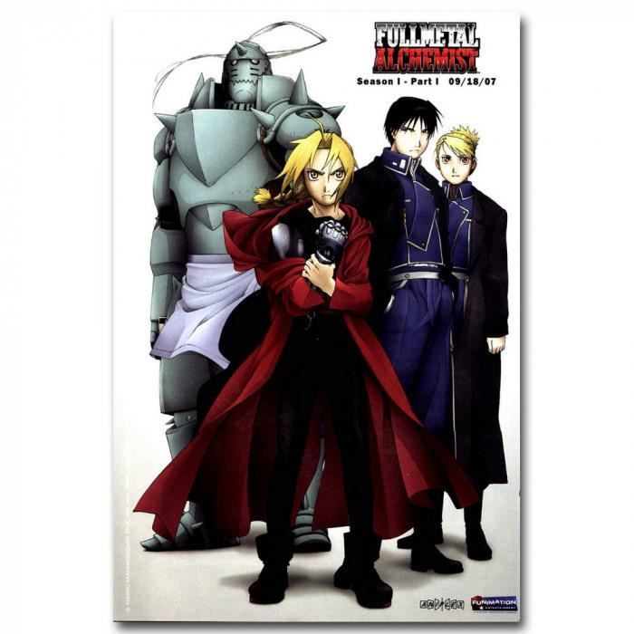 Version 24x36 Picture 15 Fullmetal Alchemist Art Affiche En Soie Impression Pouces Edward Elric Anime Photos Murales Pour Cdiscount Maison