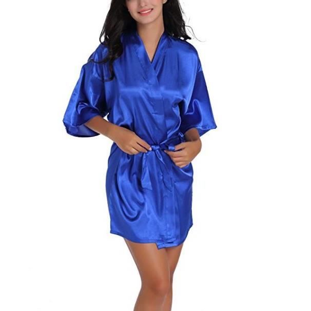 peignoir kimono satin femme