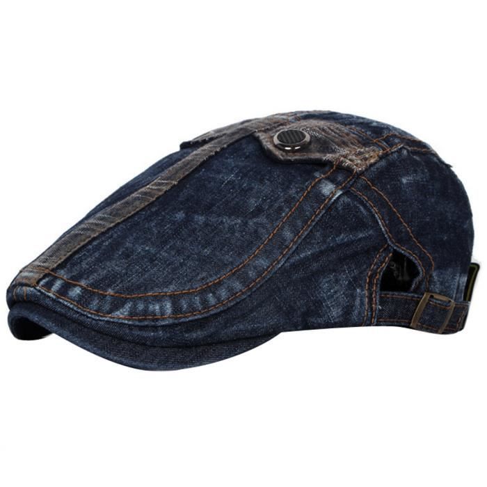 Casquette Souple Homme QICHEN Casquettes Souples Homme Coton Béret Réglable Gatsby Chapeau Plate (Beige Casquette Beret Homme