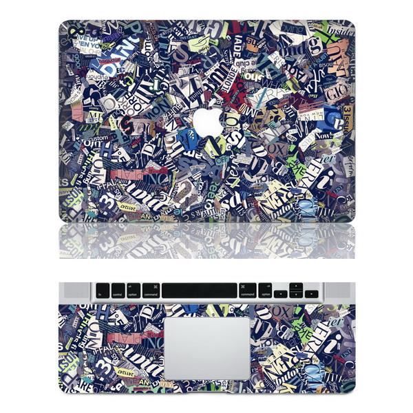 Autocollant Macbook imitation tronc de bois