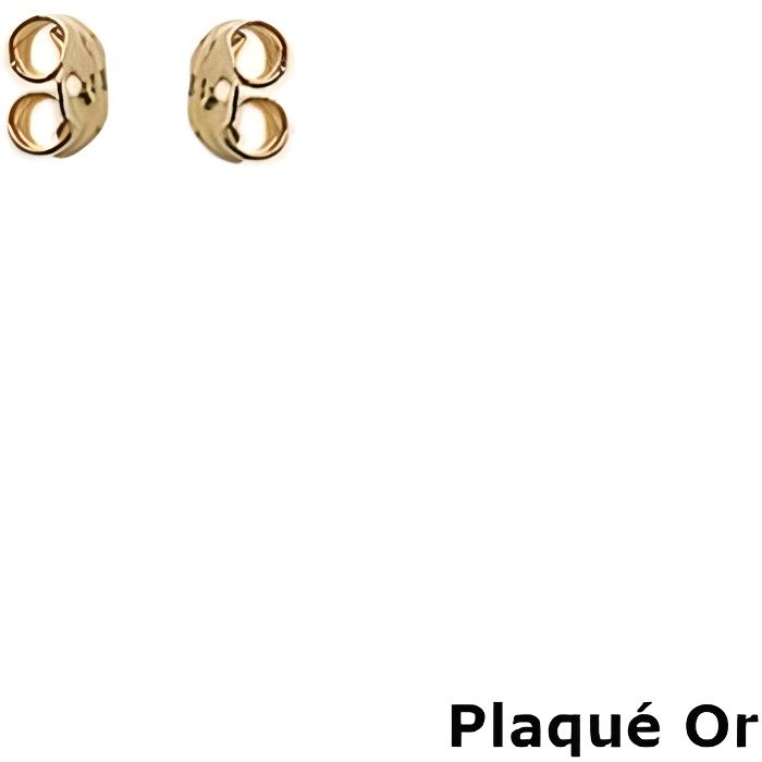 2 POUSSETTES PLAQUE OR FERMOIRS BOUCLES D OREILLES