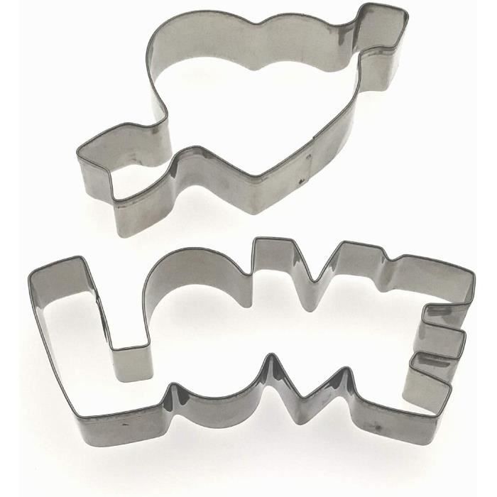 Lot De 3 Emporte-Pièces En Forme De Larme, Cœur Et Étoile Pour Cuir - Outils De Découpe Précis 15/30/50 Mm