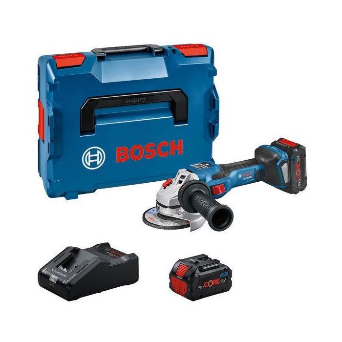 Bosch Professional Meuleuse angulaire sans fil BITURBO GWS 18V 15 SC 2 x batteries ProCORE18V 8.0Ah BOXX 06019H6101 - vue 2