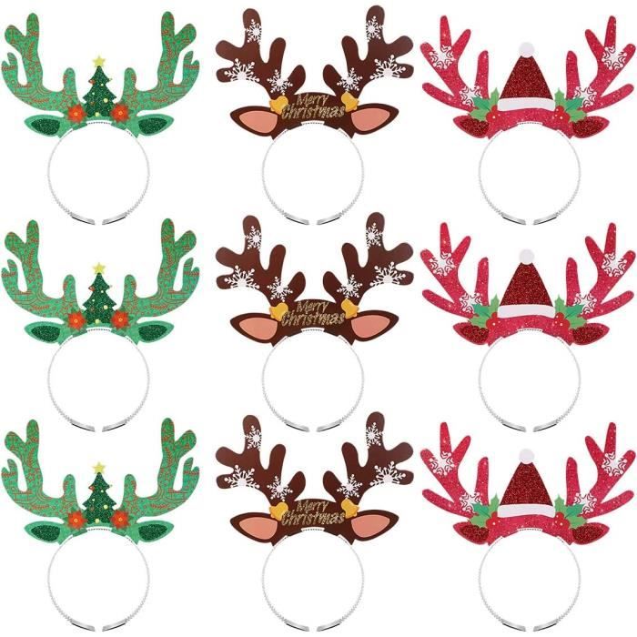 Bandeaux De Noël Fantaisie Renne Bois - TRAHOO - Lot De 2 - Accessoires