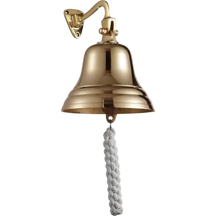 Cloche Porte Hibou Laiton - Carillon Feng Shui Main Doré