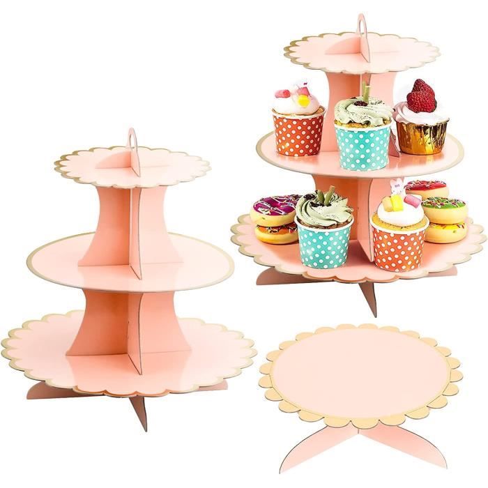 Supports Acrylique Transparent Pour Présentation - Lot De 3 Surélévateurs Pour Gâteaux, Buffet