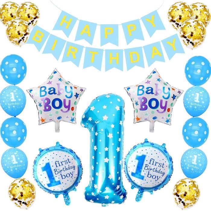 Ballons Anniversaire 1 Ans Anniversaire 1 Ans Bebe Anniversaire 1 An Fille Anniversaire 1 An Garcon D Enfant Happy Birthday Deco633 Cdiscount Maison