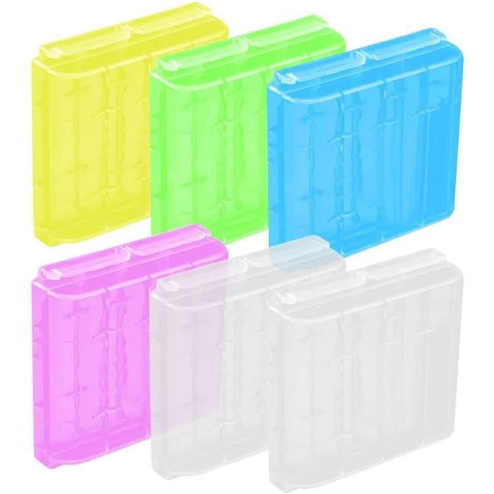 Boîtes De Rangement Pour Piles - Lot De 12 Transparentes - Pour Piles AA Et AAA - Empilables, Étui De Protection