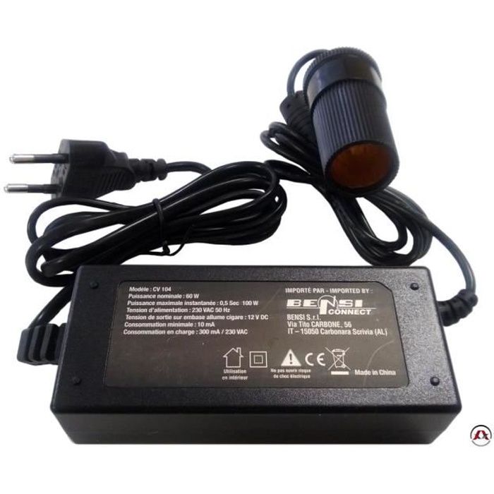 Convertisseur 230V/12V 5A 60W AC/DC