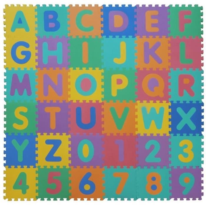 Tapis Mousse Bébé Dalles 31.5 x 31.5 x 1.4 cm avec Certification CE & SGS Tapis pour Enfants Tapis de Puzzle Animaux VeloVendo® 