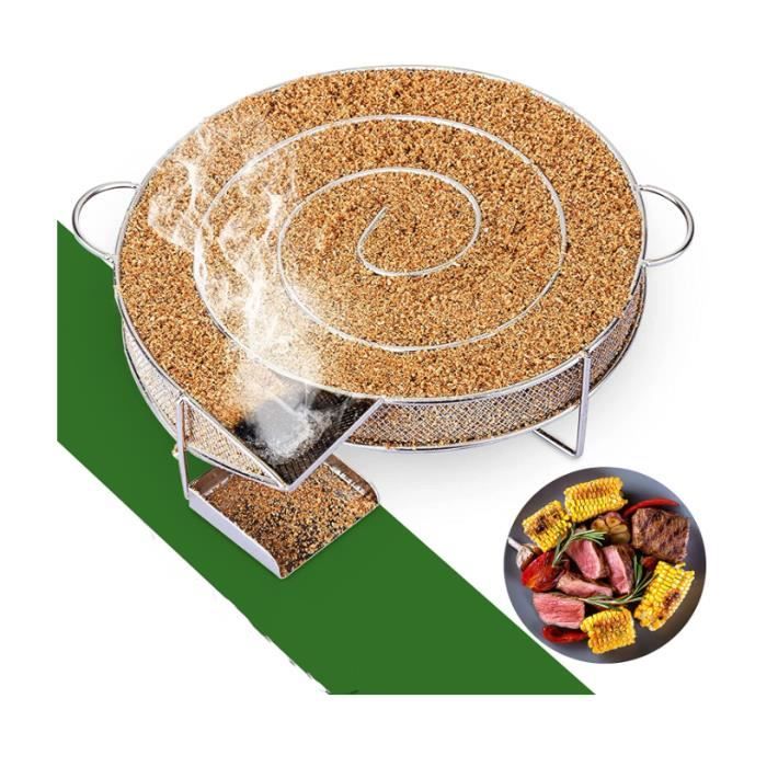 Générateur Fumée Froide Rond Acier Inoxydable - Réutilisable Pour Barbecue Et Fumoir