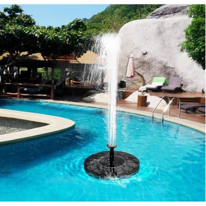 Pompe solaire pour fontaine de bain d'oiseaux, pompe submersible d'arrosage  extérieur, pompes à eau autoportantes avec panneau solaire de 1,4 W pour  patio de bassin de piscine de jardin