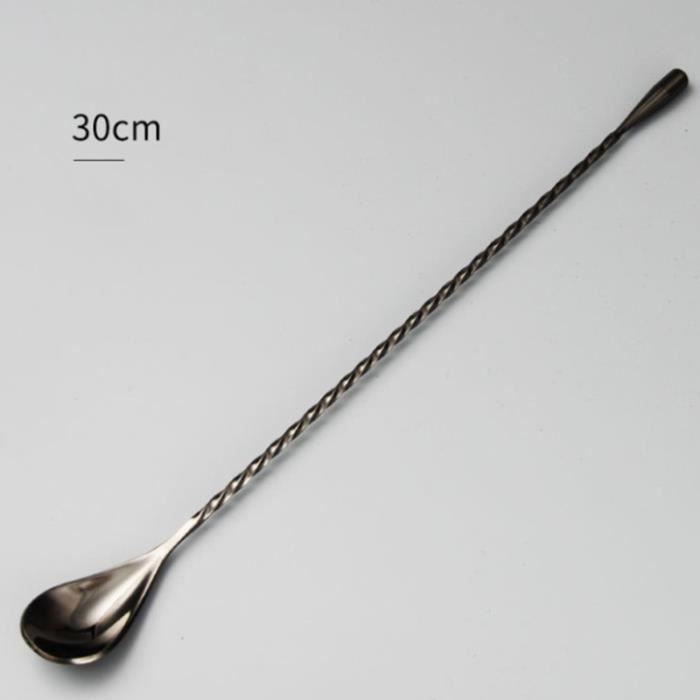 NNMNBV Bar Teadrop Cuillère à cocktail en acier inoxydable 30/40 cm