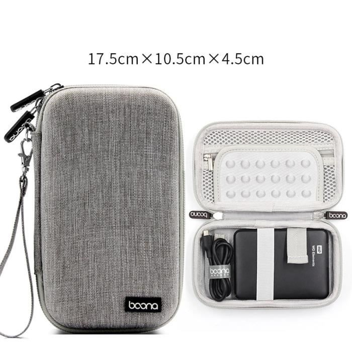 Protection Disque Dur SD Étui De Rangement EVA Pour Câbles Et Gadgets - Organiseur Portable - Double Couche - Protection Anti-choc étui Voyage Accessoires électroniques