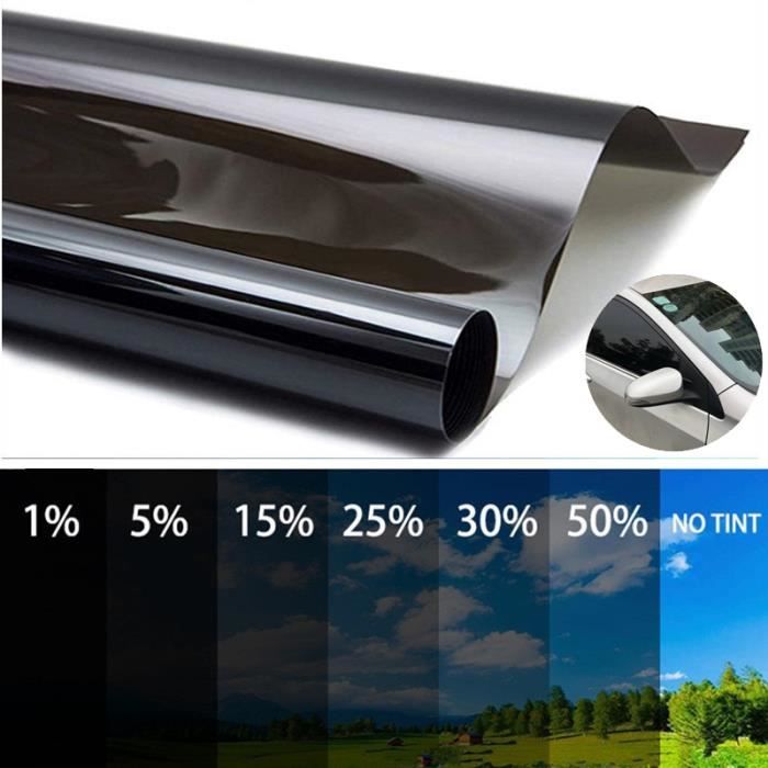 15 percent -Film noir de teinte pour vitres de voiture, 300x50cm, 5% 50% rouleau de Film autocollant pour vitres de voiture, protect