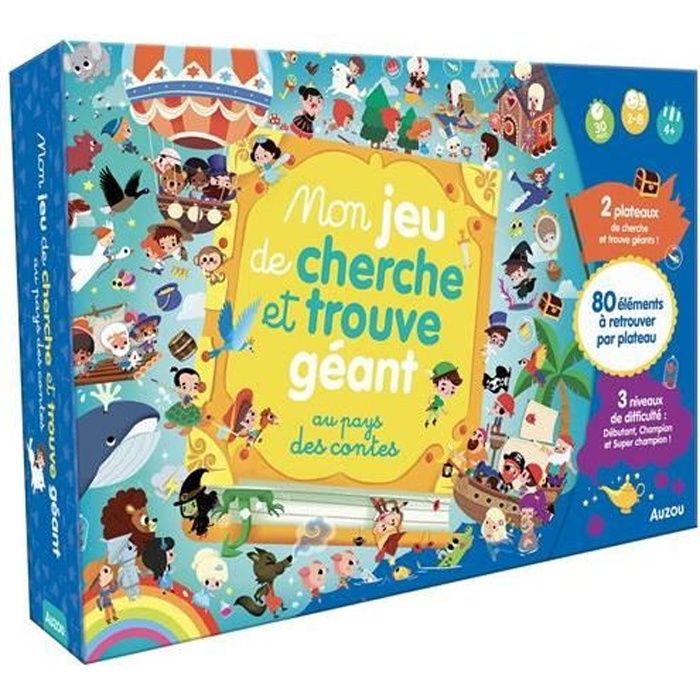 Mon jeu de cherche et trouve géant au pays des contes Multicolore