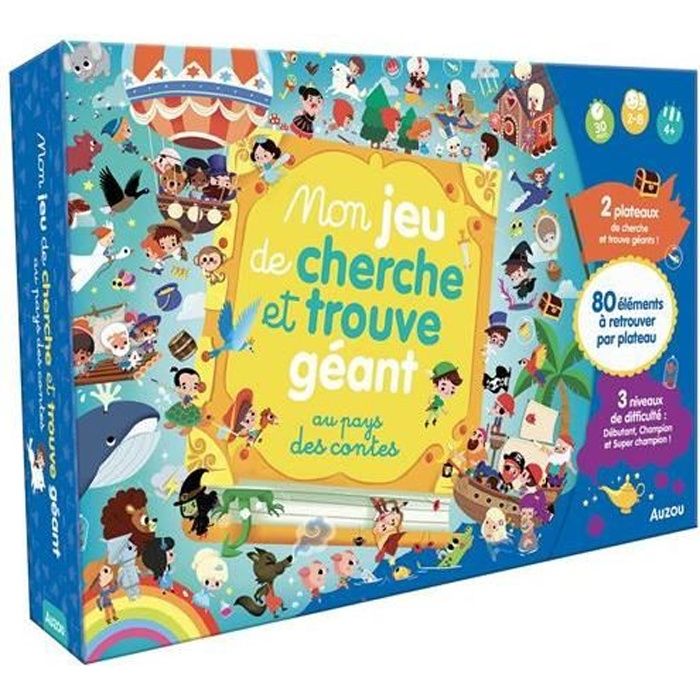 Mon jeu de cherche et trouve géant au pays des contes Multicolore