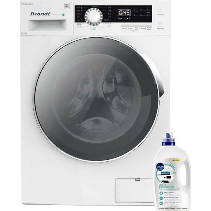 Lave-linge frontal 12kg 1400trs/min 16 programmes BRANDT - Machine à laver  hublot 60 Blanc - Cdiscount Electroménager