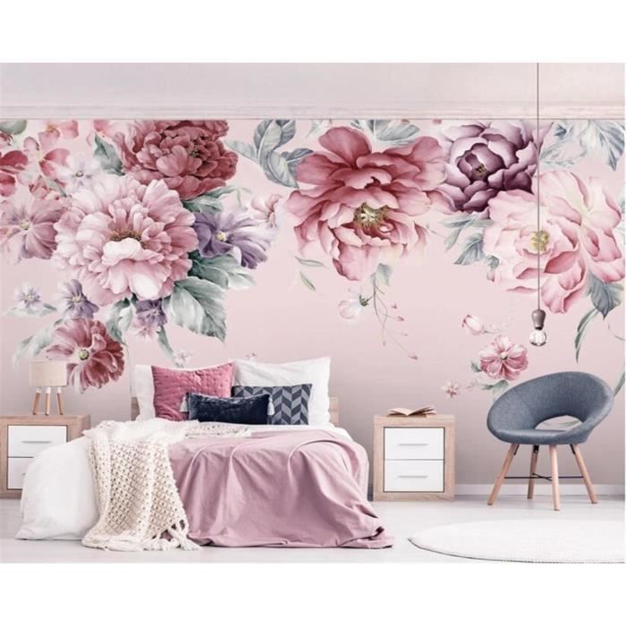 Papier Peint Imitation Bois Floral Paisley Texturé Avec Paillettes - 10.05 M X 0.53 M, Design Noir, Lavable