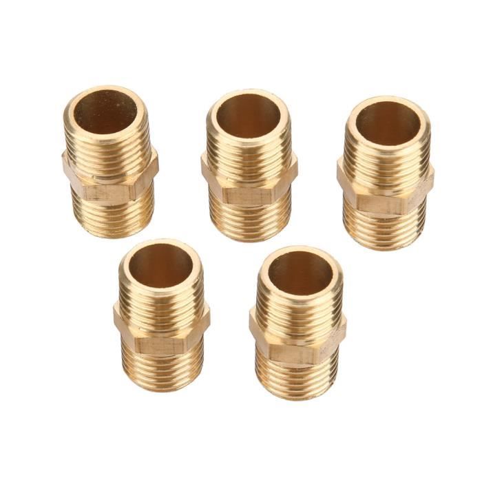 Raccord En Laiton Hexagonal 3/4" X 1/2" NPT - Mamelon Excentrique Pour Tuyauterie - Connexion Eau Robinet