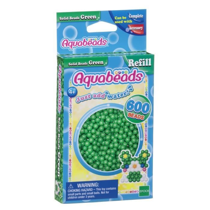 AQUABEADS - Perles Classiques Vertes - Recharge de 600 pièces - Enfant à partir de 4 ans