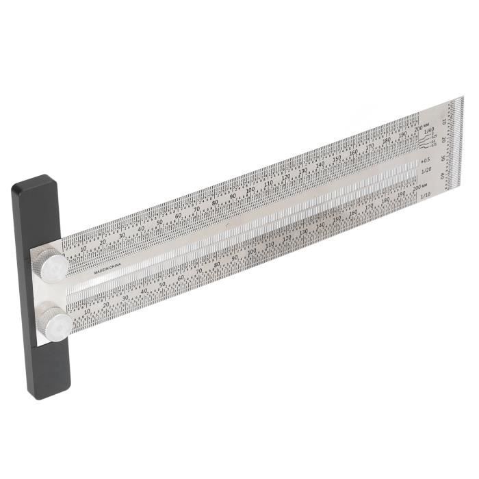Règle T En Acier Inoxydable 45 Cm - équerre De Traçage Précise Pour Dessin, Menuiserie, Gravure, épaisseur 0,4 Mm