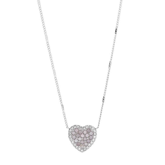 Collier femme - FOSSIL - Collier Fossil Coeur Nacre - Couleur de la  matière:Blanc - Achat / Vente sautoir et collier Collier Fossil Coeur Nacre  Acier -