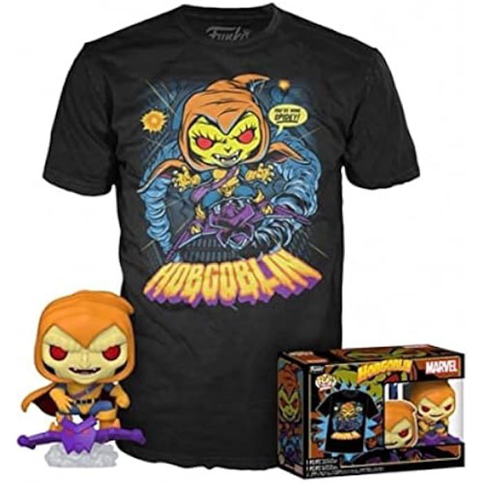 T shirt et Figurine Funko Spider Man Hobgoblin Brille dans le Marvel
