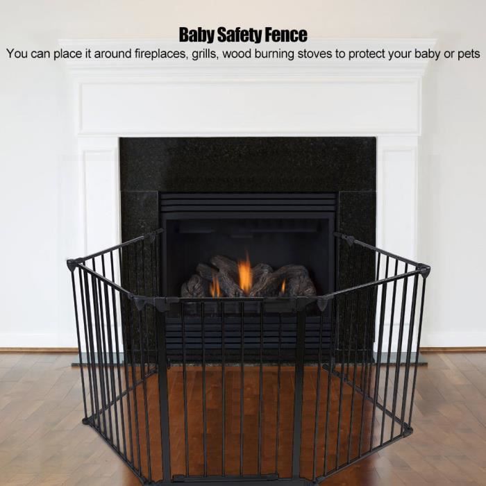 Fydun Porte De Securite Pour Bebe Portes De Protection De Cloture De Poele De Cheminee De Porte De Securite En Metal Pour Cdiscount Puericulture Eveil Bebe