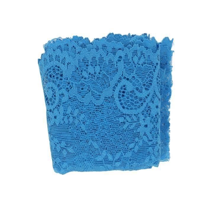 Qiilu tissu de garniture élastique Ruban en dentelle extensible de 10 m