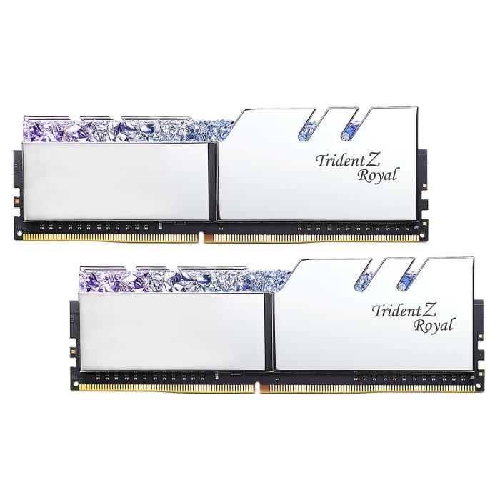  Memoire PC G.SKILL Mémoire PC Trident Z ROYAL - 32 Go - PC4-28800 / DDR4 3600 Mhz F4-3600C16D-32GTRSC DDR4 - Gris pas cher