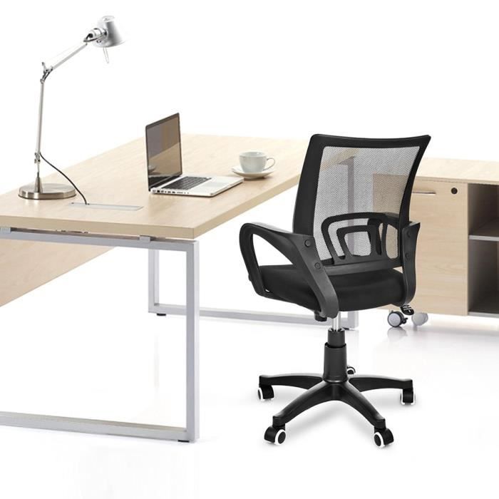 Chaise bureau accoudoir relevable, Pivotante Fauteuil pour Ordinateur