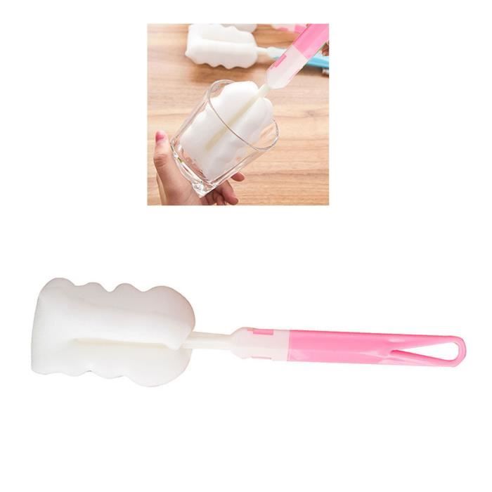 Lot De 2 Brosses Nettoyage Silicone - Pour Biberons, Bouteilles, Vases - Longueur 33cm