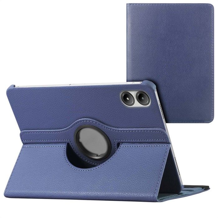 Étui Rotatif 360° Avec Verre Trempé Pour Xiaomi Redmi Pad - Bleu Foncé - Neuf