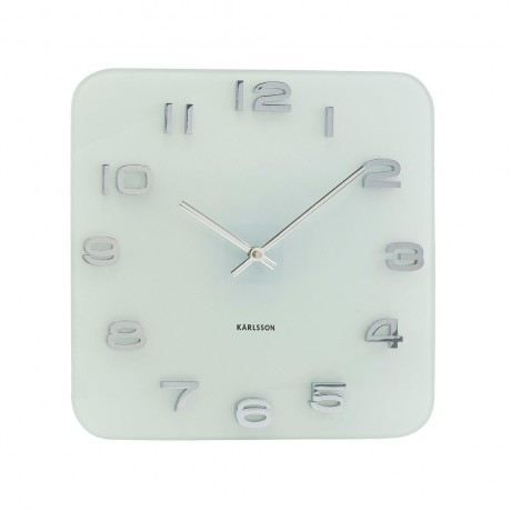 Horloge Carré VINTAGE - Blanc