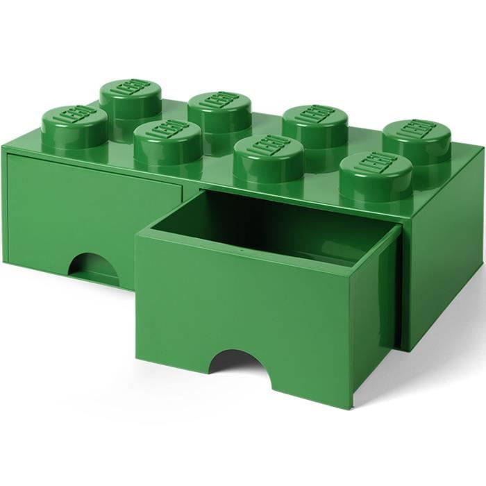 LEGO - Boîte de rangement lego modèle 4 - vert avec tiroir