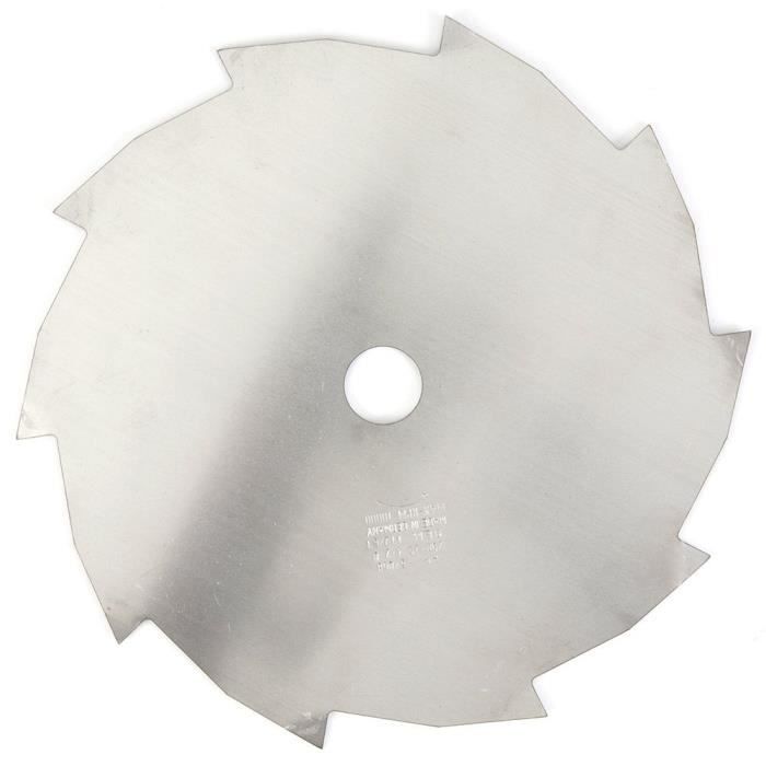 Ratioparts Lame Débroussailleuse 2 Dents – 250 Mm Diamètre Extérieur, Alésage 25,4 Mm, Épaisseur 3 Mm