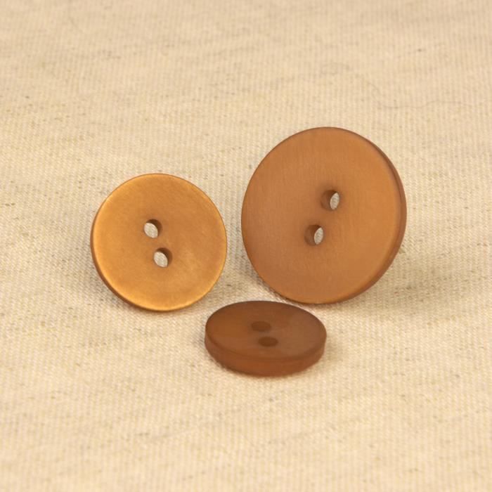 Lot De 6 Gros Boutons Vintage En Bois Peint Marron - Diamètre 2,6 Cm - Parfait Pour Customisation