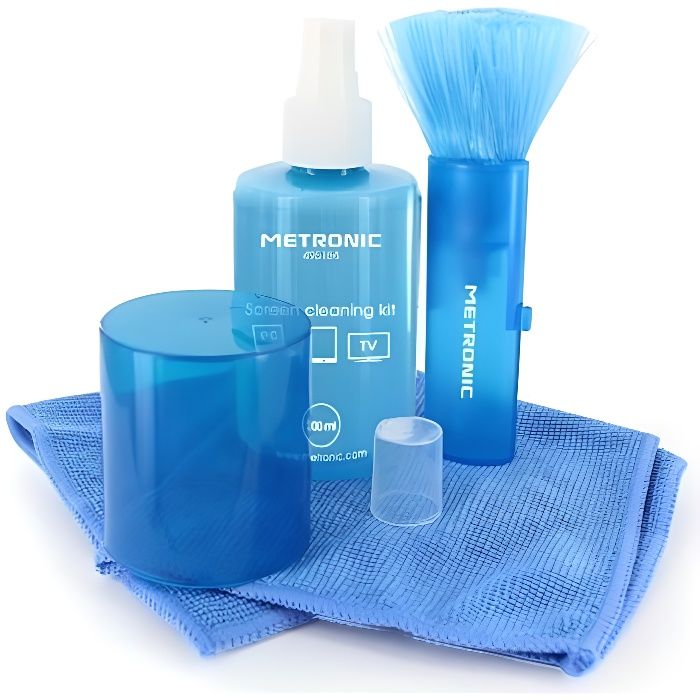Meliconi 55 ml Mousse de nettoyage antistatique avec chiffon en microfibre – bleu 