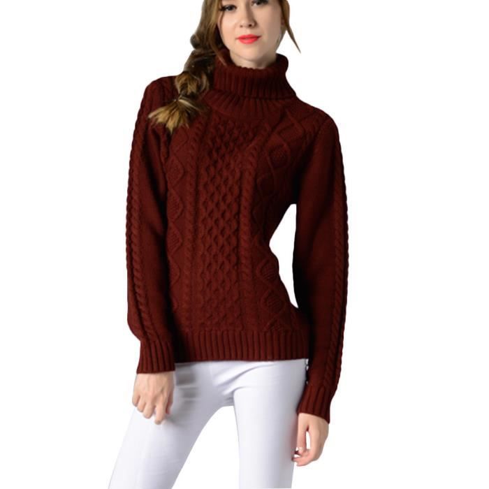 Pull bordeaux femme - Achat / Vente pas cher