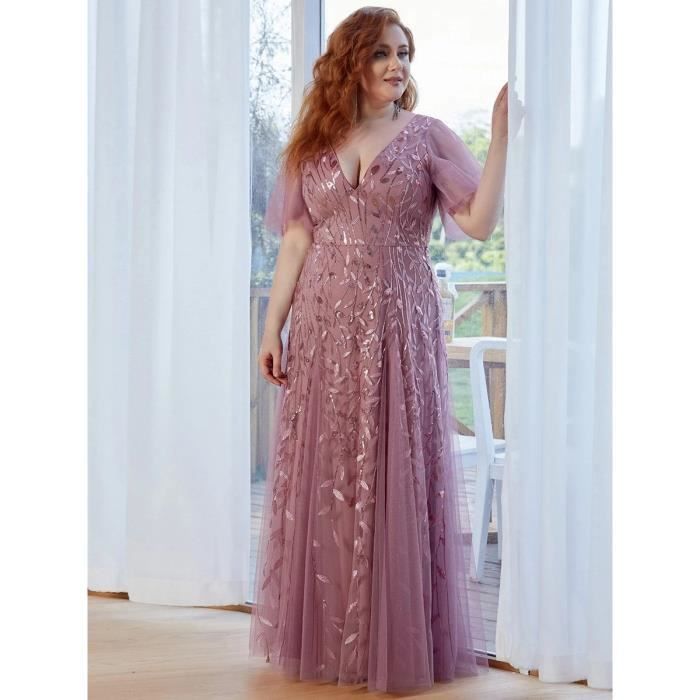 Robe de soir e longue pour femme grande taille sexy l gante dos