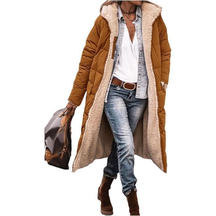 Veste Polaire Femme à Capuche - Sweat Zippé Oversize - Chaud, Doux, Parfait Automne/hiver - Taille M à 3XL